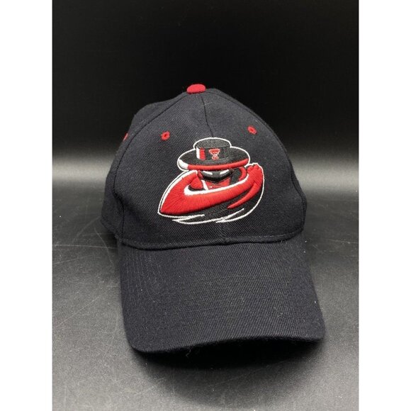 Zephyr Brand Black Texas Tech Fitted Hat 7 1/4 Embroidery Raider Red Mascot